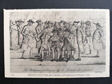 cpa engraving Eau Forte PARIS in 1796 Political meeting La READING du NEWSPAPER picture