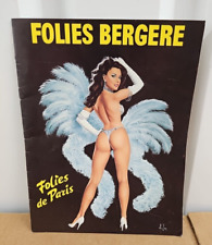 Vintage  Program Folies Bergere Revue Paris, France Sexy Girl Cover Art picture
