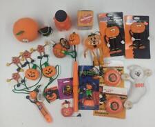Lot of Vintage Halloween Trick-or-Treat Birthday Toys Pins Noisemakers Lights + picture