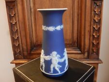 Wedgwood MIE - DIP Vase #1633 - RARE - Cobalt Blue - CHERUBS in Dance picture