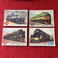 1955 Topps Rails & Sails LOCOMOTIVE TRAINS ENGINES Card Lot (4)   All F-G picture