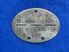 Original WW2 German Dog Tag ID WWII Air Replacement Trng Center picture