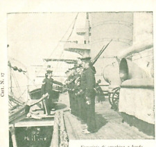 Postcard Italian Royal Navy Sailors Rifle Exercise on Battleship picture