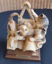 GIUSEPPE ARMANI KITTENS Figure Vintage 1984 Cats playing Statue picture