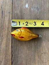 Vintage 50s Blown Mercury Glass Fish Christmas Ornament West Germany picture