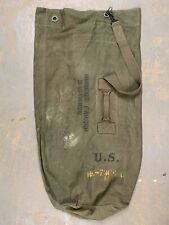 1944 Named Original WWII U.S. ARMY OD BARRACK DUFFLE BAG picture