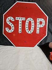 Vintage STOP SIGN With Reflectors  picture