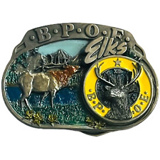 Elks Club BPOE Vintage Belt Buckle - 1987 CJ 1046 picture