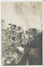 German outpost trench - 1914-18 - WWI - real photo (MI78 picture