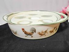 RARE Vtg rosenthal porcelain egg dish /bowl easter w rooster chicken design- A1 picture