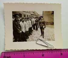 054c WW2 Orig. Photo German Officers Soldiers Rifles Uniforms Lineup 2.5 x 3 in picture