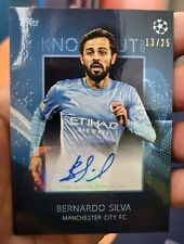 BERNARDO SILVA AUTO TOPPS UCL KNOCKOUT MAN CITY Autograph Card 13/25 picture