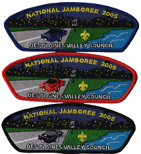 2005 Jamboree Des Plaines Valley Council IL Set of 3 JSP Bdr (AR576) picture