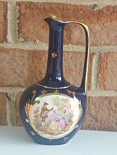 Vintage Giffard ANGERS-FRANCE 1968 Cobalt Blue With Gold Decanter Rare  picture