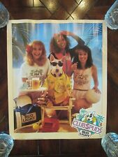 1988 Budweiser Club Spuds Mackenzie Poster Beer 14x17 Vintage Original picture