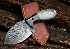 SHARD®™ CUSTOM HAND FORGED Damascus Steel EDC MIni Skinner Neck Knife W/SHEATH picture