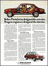 1975 Peugeot car automobile Pininfarina design vintage photo Print Ad ads26 picture