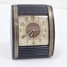 Art Deco Westclock alarm clock travel Black Bakelite Case Working 1930s picture