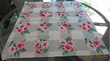 Lovely Vintage Cotton Tablecloth, Morning Glories, Wilendur? 36