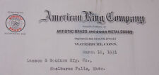 1931 Lamson Goodnow American Ring Co Waterbury CT Samples Ephemera L648D picture