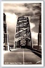 RPPC~Newport Oregon~View On Middle Of Yaquina Bay Bridge~Real Photo Postcard picture