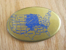  Alaska on United States Size Comparison Gold Pin Retro 2 3/4