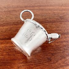 WALLACE AMERICAN STERLING SILVER CIGAR LIGHTER SCROLL RIMMED 20THC MONOGRAM EG picture