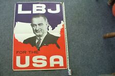 1964 LBJ Poster  (28 x20) and  4 Bumper Stickers picture