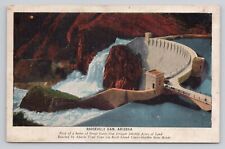 Postcard Roosevelt Dam Arizona First of Series of Great Gates Rock Island picture