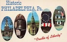 Postcard Historic Philadelphia Cradle Of Liberty Pennsylvania First U.S. Flag picture