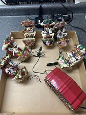 MR CHRISTMAS Holiday Carousel 6 Horses Vintage 1992 Without Box 21 Carols TESTED picture