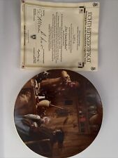 Vintage 1987 Plate “Der Quacksalber” By Echtheitszertifikat With Cert Of Auth. picture