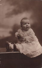 RPPC Postcard Baby Holding Ball Blaul Studio Germantown PA picture