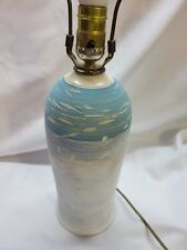 Table Lamp Signed Rowe 1989 Nautical Ocean Sea Shore Beach Potery Handmade  picture