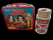 Vintage 1980 Dukes Of Hazzard Metal Lunch Box Thermos Aladdin Bo Luke Daisy Duke picture