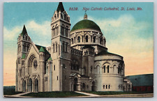 New Catholic Cathedral Basilica of St Louis MO c1910s Vtg Postcard A14 picture