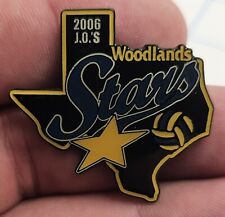 VTG Lapel Pinback Black Texas Woodlands Stars Volleyball Team 2006 Jo's  picture
