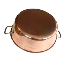 Vintage Large Two Handle Copper Brass Jam Pot 15 X 5.5 inch READ picture