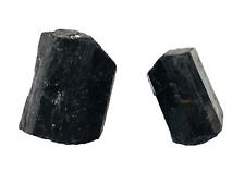 2 PCS Bulk Rough Black Tourmaline Crystals Large Raw Natural Stones Reiki Cry... picture