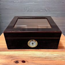 Humidors Cuban Crafters Glass Top Humidifier Tested WORKS Vintage picture