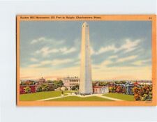 Postcard Bunker Hill Monument Charlestown Massachusetts USA picture