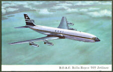 BOAC B O A C Rolls-Royce 707 jetliner postcard picture