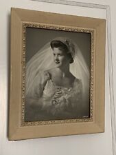 Vintage Bridal Portrait WEDDIng Gown Photo 1930s/1940s Bride Woman Framed picture
