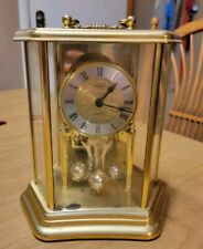 Vintage Collectible Bulova Brass Quartz Anniversary Mantel Clock Germany picture