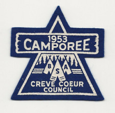 CREVE COEUR COUNCIL / 1953 CAMP o REE  FELT PATCH - Boy Scout BSA B-15 picture