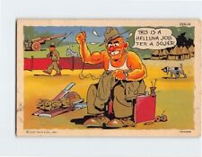 Postcard This  Is A Helluva Job Fer A Sojer with Humor Comic Art Print picture