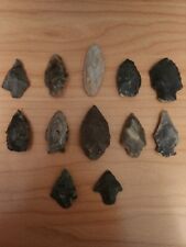 Authentic Arrowheads 12 Ohio River Native American Artifacts Lot Group picture