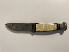 Vintage Hunting Knife Unknown maker Bowie type blade shape Older style  #1389 picture