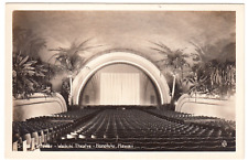 c1940s Interior, Waikiki Theatre, Honolulu Hawaii ~Vintage Real Photo Postcard picture