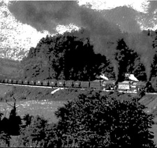 Panoramic View of Coal Train Climbing Blue Ridge Mountain VA Postcard 9314 picture